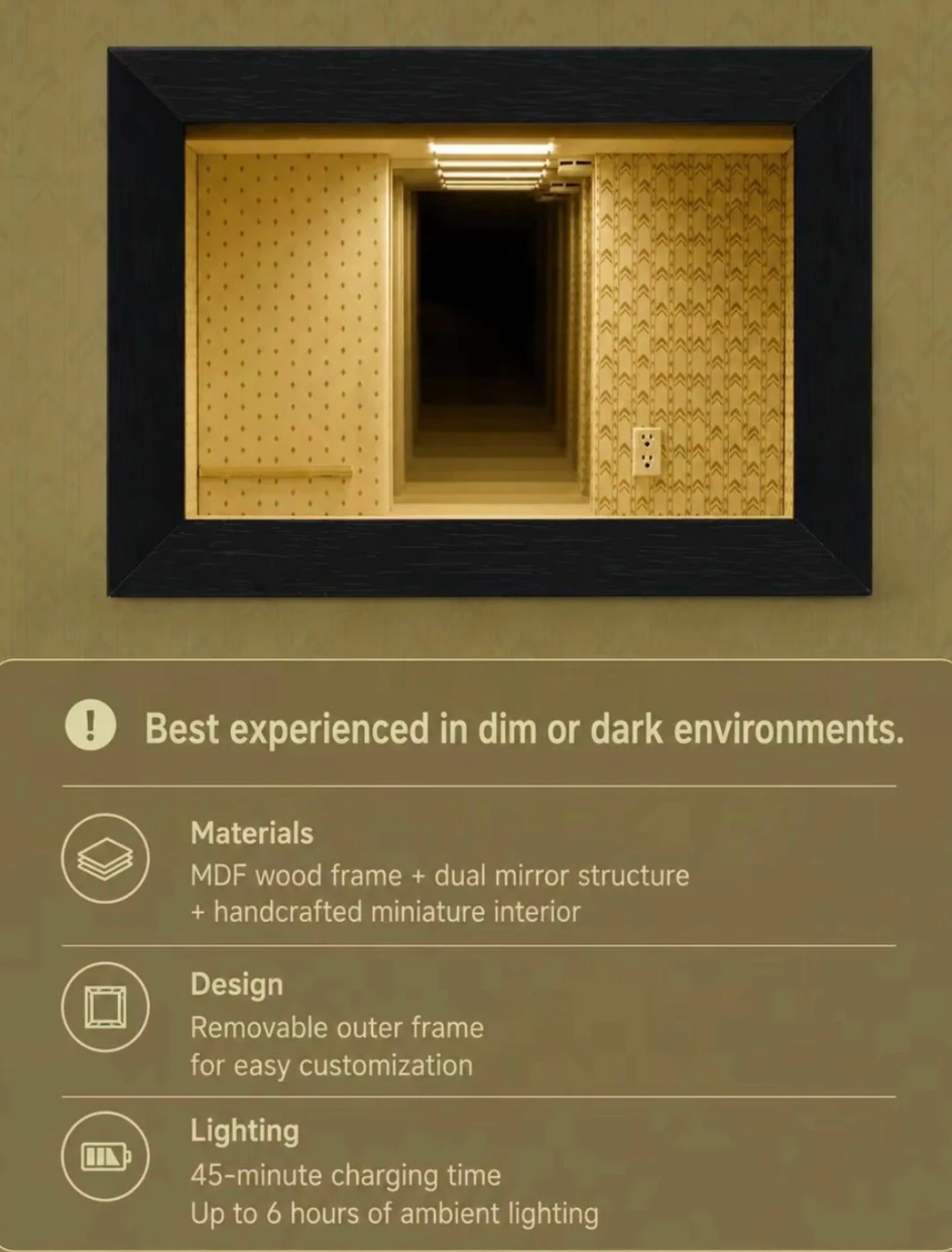 Backrooms Infinity Mirror Diorama