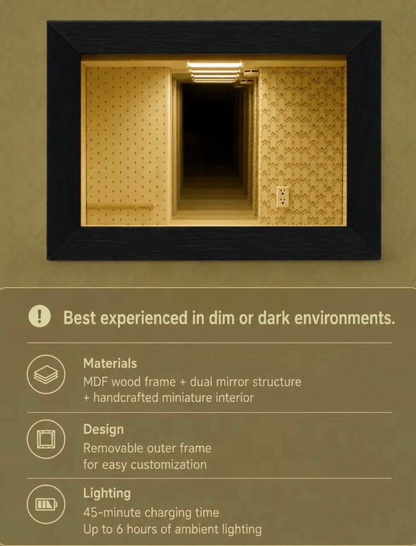 Backrooms Infinity Mirror Diorama