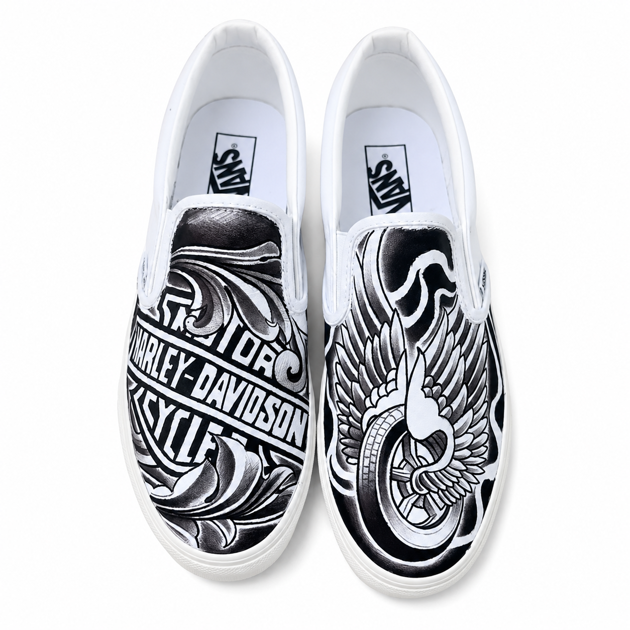 Hand Painted Harley Classic Slip-on