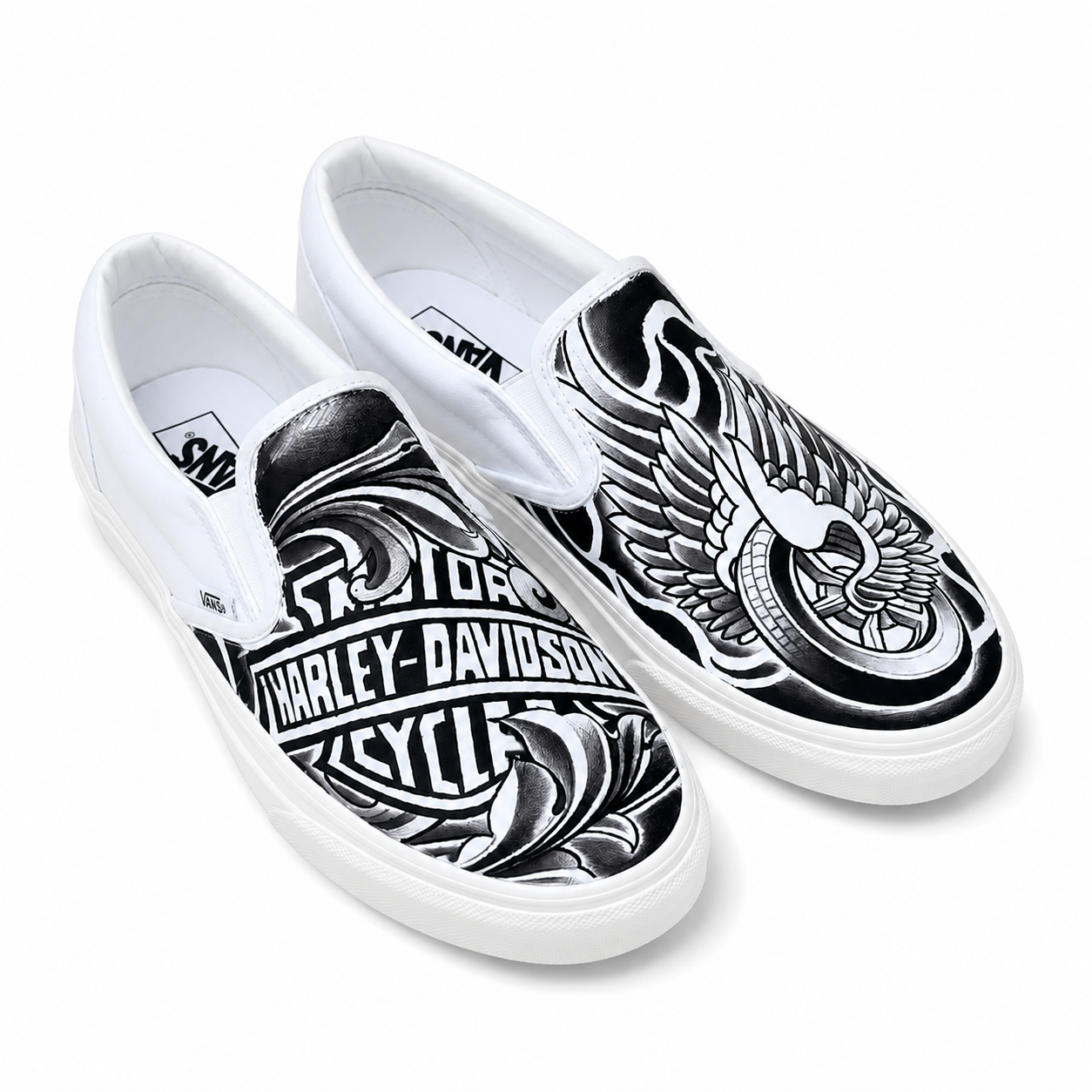 Hand Painted Harley Classic Slip-on