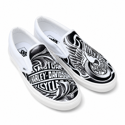Hand Painted Harley Classic Slip-on
